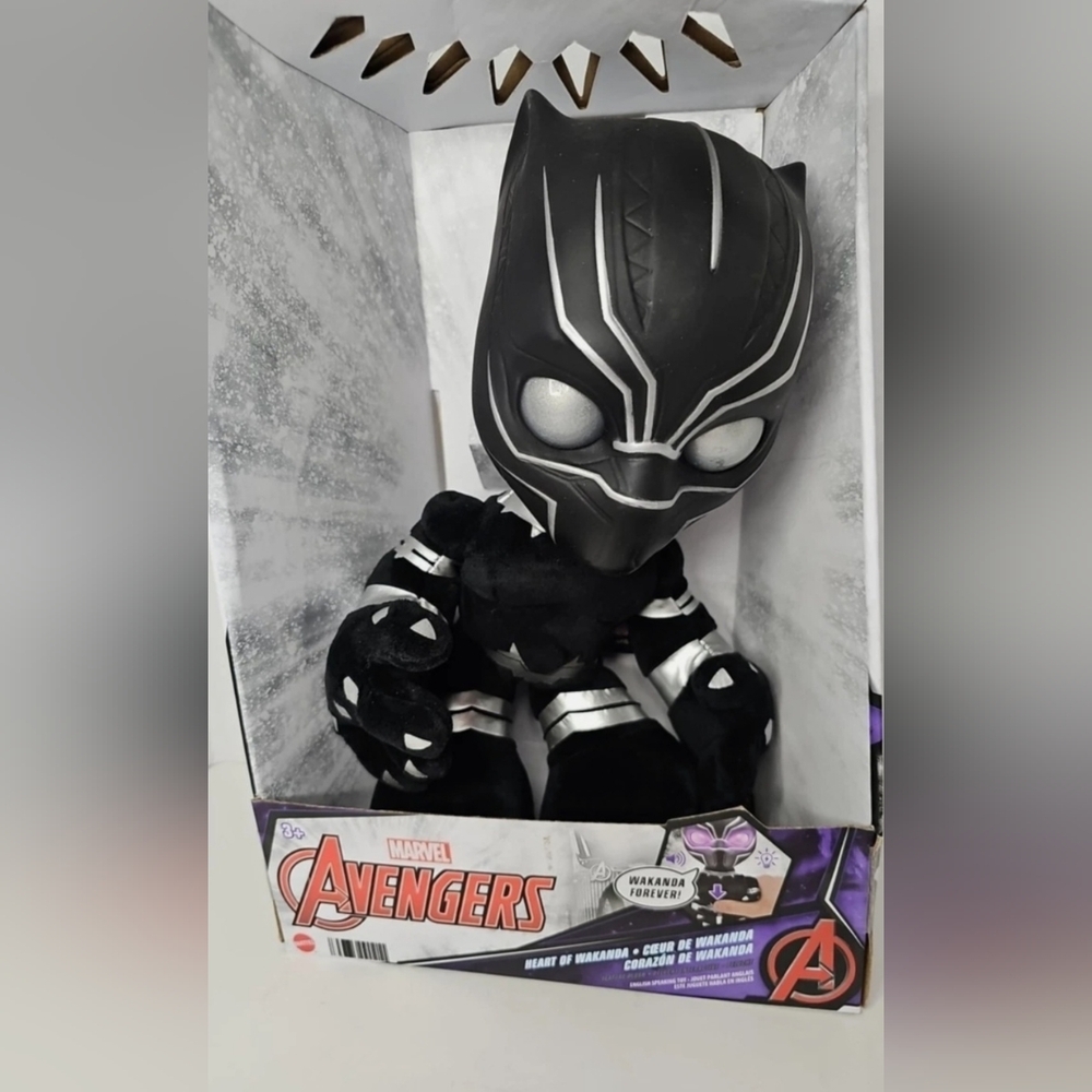 Black Panther Heart of Wakanda Talking Plush Doll Avengers Mattel